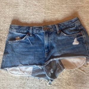 Topshop Moro Cory denim shorts - medium blue